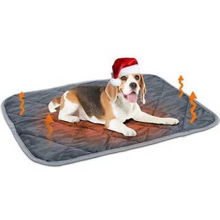 Nobleza selvopvarmende kæledyrspude ekstra varm termisk hund kasse pude til indendørs udendørs kæledyr vaskbar anti-slip kennelmåtte til mellem s