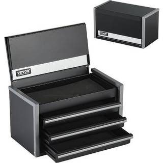 Vevor Metal Tool Box 8,6-tommer bærbart metalværktøjskasse med 3 skuffer Lille værktøjskiste med Eva Liners og PP Feet Pads kraftig