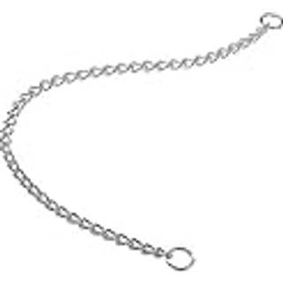 Halskæde, krom små led - XL