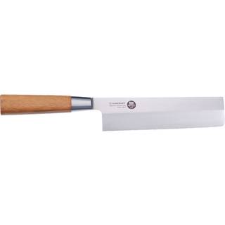 Suncraft MU Usuba 16,7 cm einseitig geschliffen - Japan-Stahl - Griff Pakkaholz - Braun,Silber