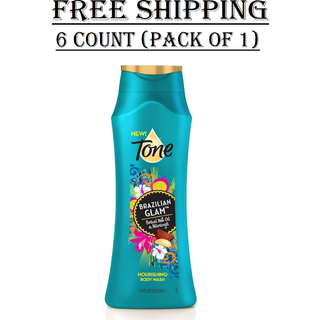 Tone Body Wash Brazilian Glam 18 Ounce (Pack of 6)