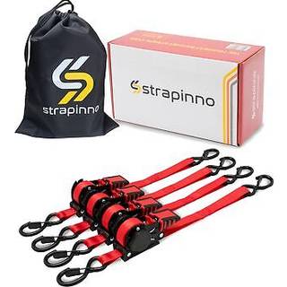 Strapinno udtr?kkelige skraldestropper 1 i x 10 ft sikre bindemiddel med gummiovertrukne st?lh?ndtag til motorcykel Jetski kajak bryder styrke 1