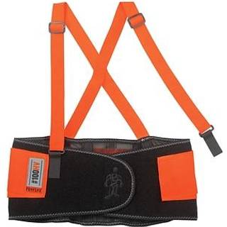 Ergodyne ProFlex 100HV rygst?tte St?tteb?lte med h?j synlighed 8"""" Spandex materiale Aftagelige stropper