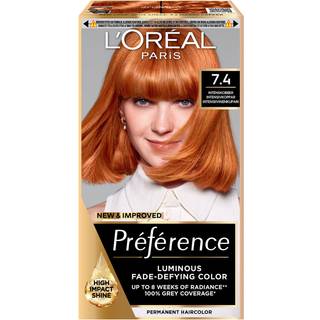 L'Oréal Paris Préférence Permanent Coloration For All Hair Types 7.4 Mango Copper - 1 pcs