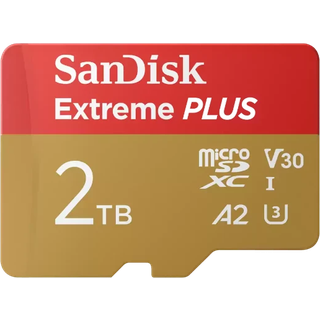 SanDisk MicroSDXC Extreme PLUS 2 TB Hukommelseskort UHS-I A2 C10 V30 ➞ På lager - klar til levering