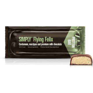 SIMPLY ®-Simply® Flying Felix Proteinbar | Kardemomme, marcipan og premium mælkechokolade
