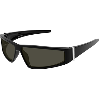 Alexander McQueen Unisex AM0490S 001 Solbriller Bio-injekt Sort Grå Geometrisk