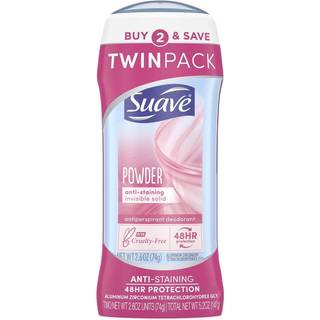 Suave 24 timers beskyttelse Anti-Perspirant Deodorant Usynligt fast pulver Twin Pack 5,20 oz (pakke med 2)