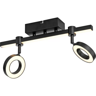 JUST LIGHT. Loftlampe LOLAsmart Bileda, 2 lyskilder, sort
