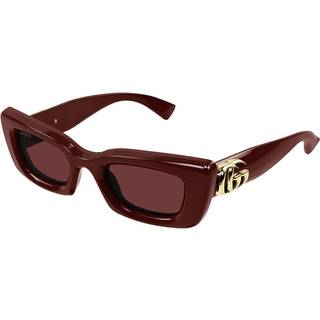 Gucci Kvinde GG1827S 003 Solbriller Injiceret Bordeaux Rød Cat Eye