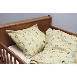 Baby sengetøj - 100% blød bomuld - Sengesæt til baby 70x100 cm - Stribet blomster sengetøj