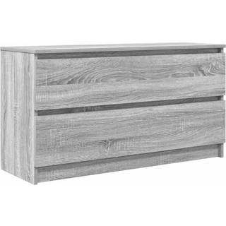 Tv-Bord 100X35X54 Cm Konstrueret Træ Etræsfarve - 100 cm / Grå sonoma-eg