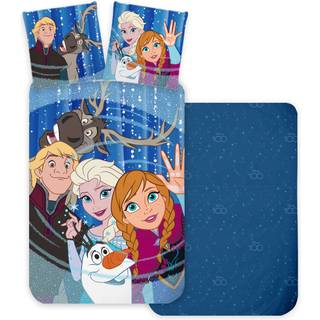 Junior sengetøj Frost 100x140 cm - Anna og Elsa - 100% bomulds sengesæt Frozen