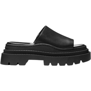 MK Kendra Leather Platform Slide Sandal - Black - Michael Kors - EU 37