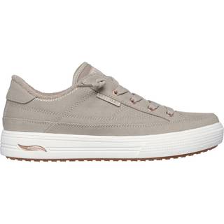 Skechers Skechers Beige Canvas Arch Fit Arcade Womens Trainers