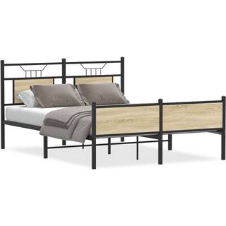 sengeramme 140x200 cm uden madras konstrueret træ sonoma-eg