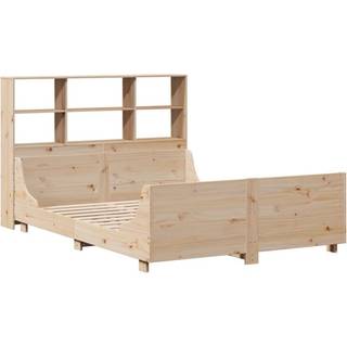 seng med reol uden madras 120x190 cm massivt træ
