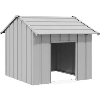 hundehus med tag 85x107x81 cm galvaniseret stål