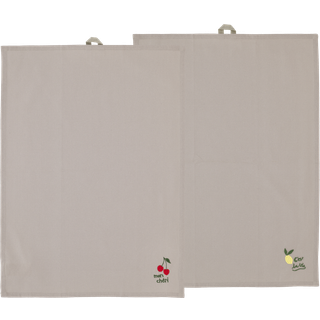 Bistro 2-pak Viskestykke, Coffee Brown, 50x70 cm