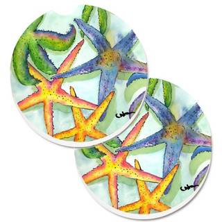 """" Caroline's Treasures Starfish Set med 2 Cup Holder Car Coasters 8542Carc 2.56 Multicolor """"
