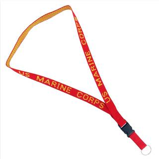 Marine Corps Key Lanyard - R?d med U.S. Marine Corp i Gold Letters