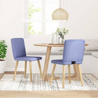 spisebordsstole 2 stk. Jeans blåt stof
