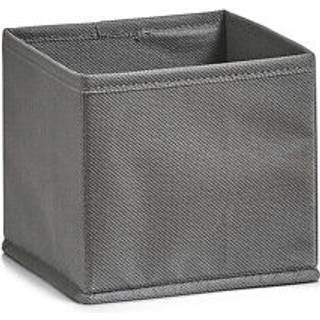 Zeller - Stofkasse til garderoben - Grå - 14cm x 14cm x 13cm - Ulrikke