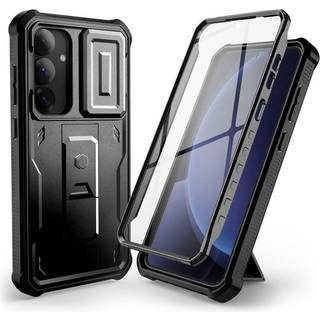 Tech-Protect Kevlar Pro - Samsung Galaxy S25+ (Plus) - Hårdt Plastik Cover m. Skærmbeskyttelse & Kickstand - Sort