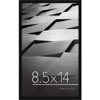 AmericanFlat 8.5x14 Billedramme med knust -resistent glas - Streamline Collection - tynd grænse -billedramme til vægvisning - hængende hardware i