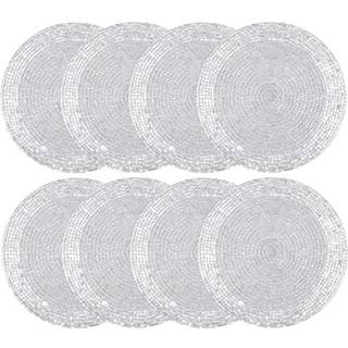 Bomuldsh?ndv?rk Glitz H?ndlavet beaded Bar Drink Tablebeskyttelse Coasters - S?t med 8 - Halloween Harvest Autumn Fall Thanksgiving Holiday Chris