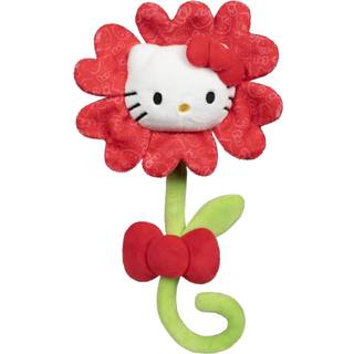 Hello Kitty og venner 14 -tommer Hello Kitty Red Plush Valentine Flower med en bøjelig stamme - Gavebarbar emballage - officielt licenseret - Ald