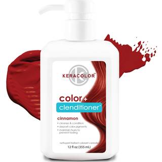 Keracolor Color + Clendditioner 3-i-1 farveafsttende balsam renser nnsomt og plejer semi-permanent kanel hrfarve 12 Fl Oz
