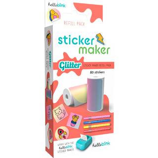 Hello Blink - Sticker Maker - Refill Pack med 80 glitterstickers - Brn i alderen 8+
