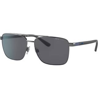 Polo Ralph Lauren Mand PH3137 900281 Solbriller Metal Grå Grå Firkantet Polariseret - Grå
