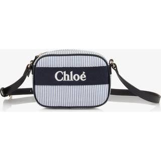 Chloé Chloé Blue Stripe Cross-Body Bag With Logo