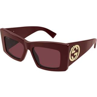 Gucci Kvinde GG1842S 005 Solbriller Acetat Bordeaux Rød Sommerfugl