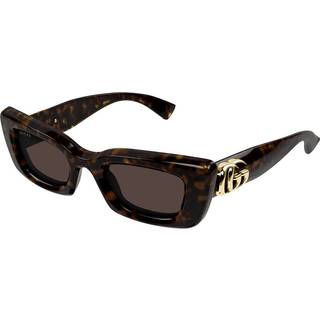 Gucci Kvinde GG1827S 002 Solbriller Injiceret Havana Brun Cat Eye
