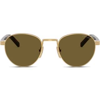 Prada Kvinde PR B52S 5AK09Z Solbriller Metal Guld Brun Pantos Normal