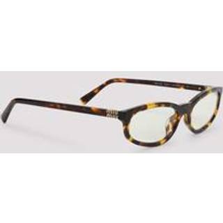 Miu Miu Kvinde MU A06S 14L08N Solbriller Acetat Skildpadde Transparent Geometrisk Normal