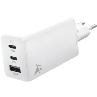 USB C oplader 65W / Hurtig opladning til 3 enheder samtidigt
