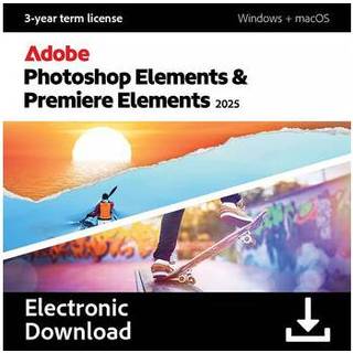 Adobe Photoshop and Premiere Elements 2025 PC/Mac | 3 Years | Digital Licence