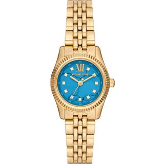 Michael Kors MK4813 Lexington Turkis/Gul guldtonet stål Ø26 mm
