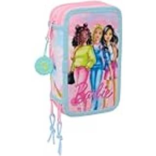 Barbie Penalhus med 3 Rum, Lyserød/Lyseblå