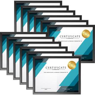 Lavie Home 8.5x11 Billedrammer (12 Pack Black) Enkel designet fotoramme med high definition glas til vægmontering og bordplade -display med 12 kl