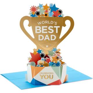 Hallmark Paper Wonder Pop Up Father's Day Card (World's Best Dad Trophy) eller fødselsdagskort til far