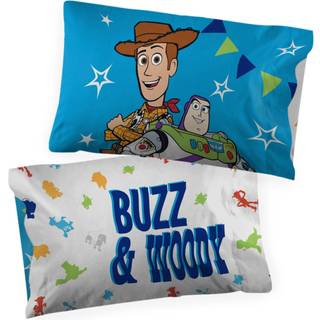Jay Franco Disney Pixar Toy Story You??e Het en ven i mig 2 Pack Pillowcase - Dobbeltsidet b?rn Super Soft Bedding Features Buzz og Woody
