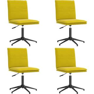 Spisebordsstole Velour - 4 / Gul