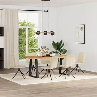 Spisebordsstole Stof - 6 / Creme