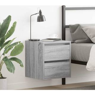 Væghængte Sengeborde 38X34X40 Cm Etræsfarve - 2 / Grå sonoma-eg