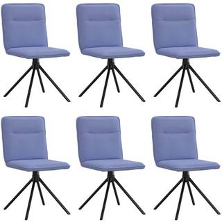 Spisebordsstole Stof - 6 / Denimblå